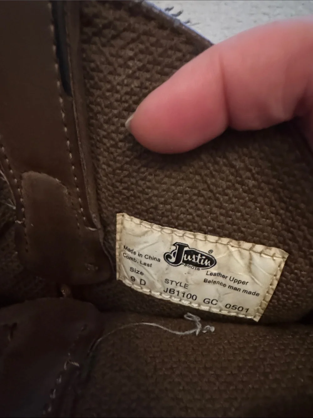 Brown Leather Justin Boots